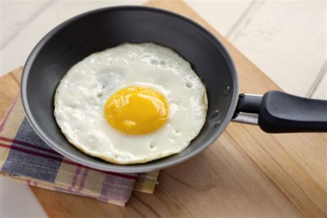 Give the pan a good shake to loosen eggs from pan. Cook until yolks are to desired doneness. Slide the eggs out of the pan onto your plate. Questions ...